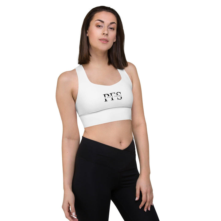 All-Over Print Recycled Longline Sports Bra